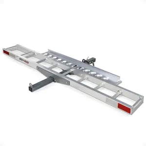 Black Widow Motorcycle Bike Carrier with Ramp for 2" Hitch, 400 Pound Capacity