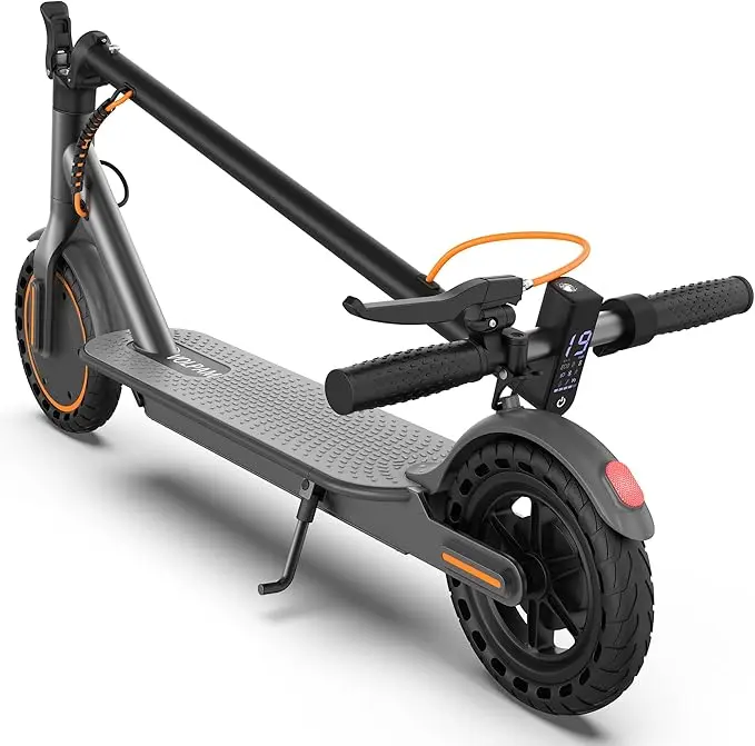 Unisex Compact Foldable Commuting Scooter - 350W Motor, 36V 5.2Ah Lithium Battery, 8.5in Anti-Skid Solid Tires, Dual Brakes, IP65 Waterproof Alloy Body, LED Light, Lightweight for Daily Travel