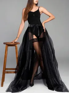 Sheer Mesh Transparent Dress, Perfect for Weddings, Ballet Parties, Vintage Cocktails, Dance, Halloween Costume Prop