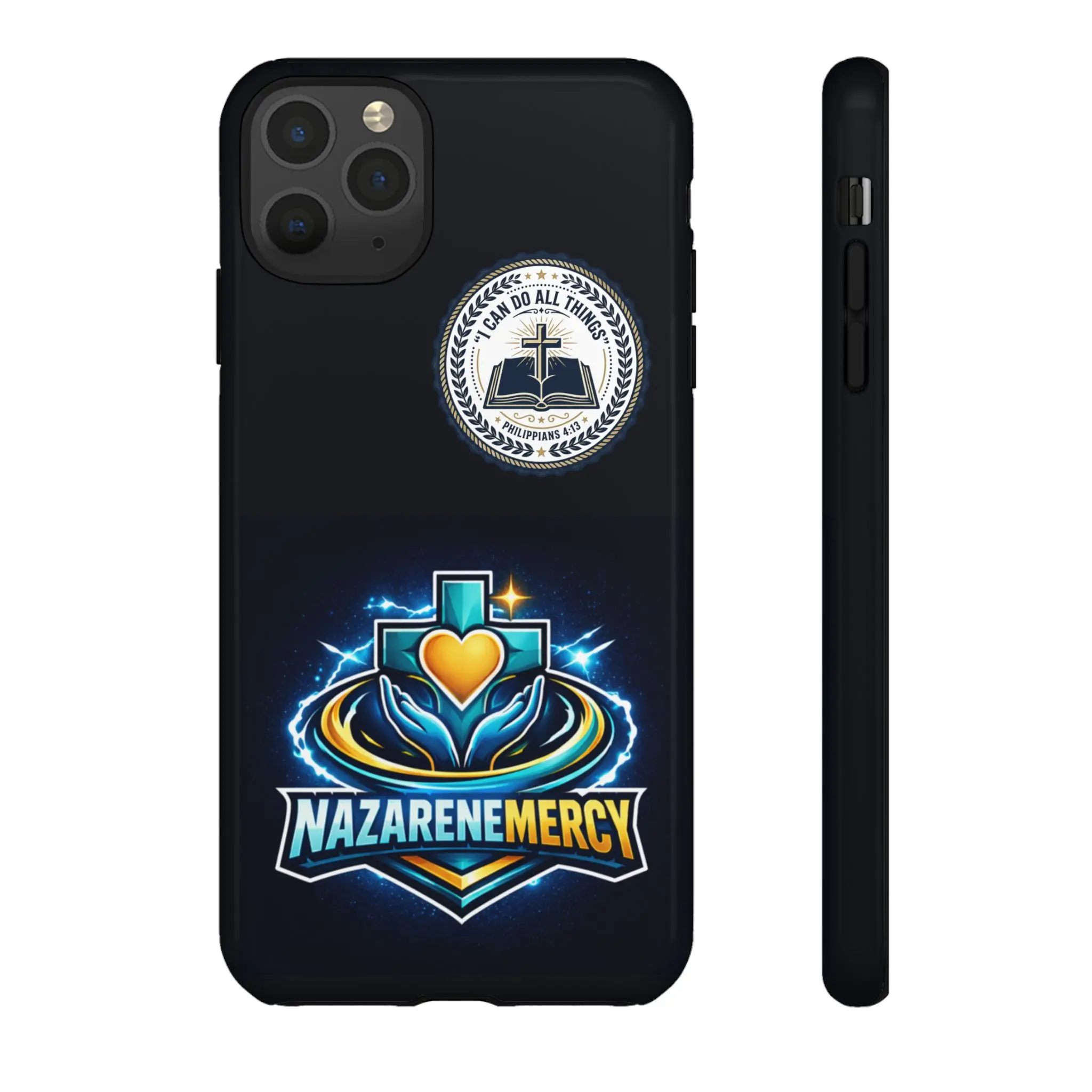 Nazarene Mercy Cross Heart phone case | Christian faith symbol protective case Nazarene Mercy Cross Heart phone case | Christian faith symbol protective case