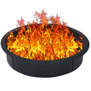 GARVEE Discover the GARVEE Fire Pit Rings: Sturdy 2.5MM Steel Construction, Available in Sizes 30 to 39 Inches, Rust-Resistant Design, Ideal for Outdoor Use, Customizable for In-Ground or Above-Ground, Perfect for Camping and Patios.