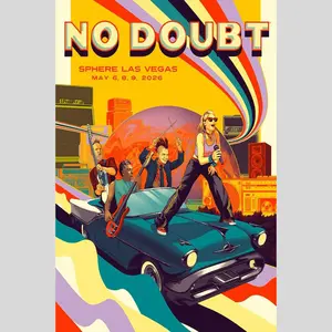[No frame] No Doubt May 6 8 9 2026 Sphere Las Vegas NV Tour Poster