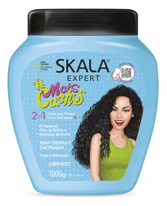 SKALA Mais Cachos for Hair Type 3ABC - 6 Pack 2 In 1 Conditioning Treatment Cream & Cream To Comb 35.2oz Hydrating Coconut Conditioner