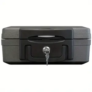 New Professional Safe Box With Key Lock - Fire Resistant And Water Resistant - Ideal For Document And Valuables Protectio