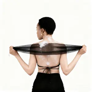 1PCS African Exfoliating Net Sponge for Smooth Skin Bath Sponge Shower Ethically Sourced from Nigeria Bath Sponge