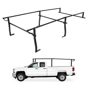 GARVEE Adjustable Pickup Truck Bed Rack 45"-66" Width, 1000 LB Load Capacity, Non-Drilling Full Size Steel Ladder Rack for Kayak, Surfboard, Tent, Heavy Duty Truck Bed Use