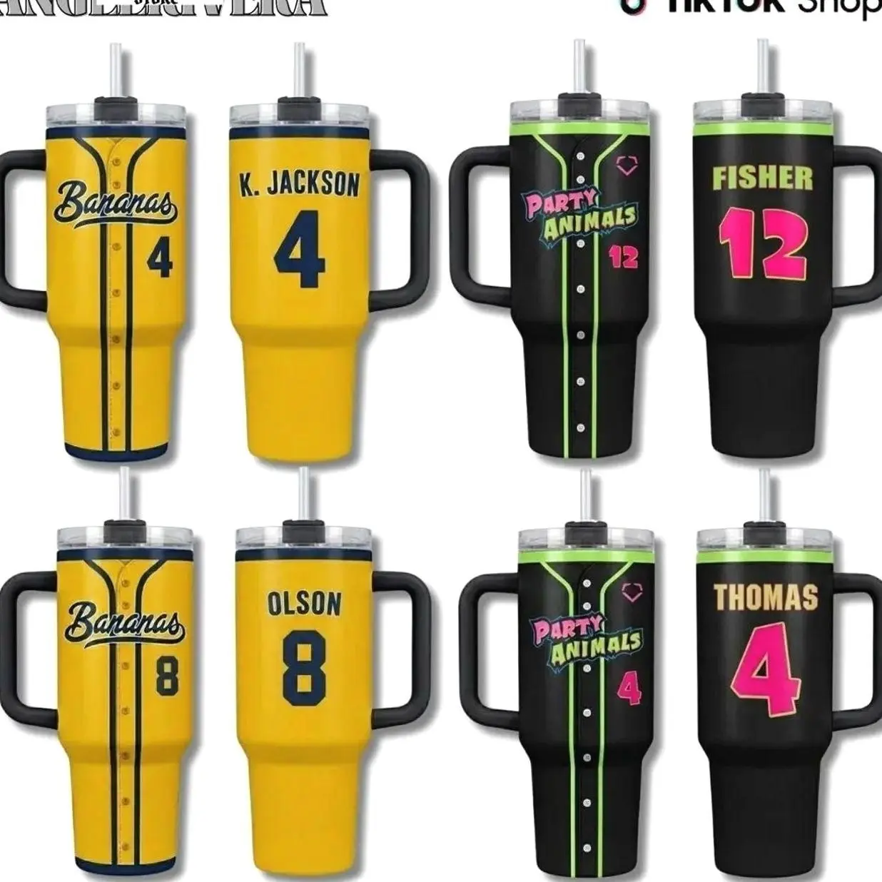 KJ Baseball Tumbler, Fisher Baseball Tumbler, Olson Baseball Tumbler, Thomas Baseball Tumbler   For Banana Fan, Baseball Gift, Sport Merch, Travel Cup