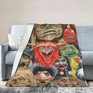 Soft Funny Throw Blanket Labyrinth Movie Blanket Flannel Jareth Goblin King Design Ultra Soft All Season Throw Gift For Fans Couch Bed Office Travel Fantasy Decor