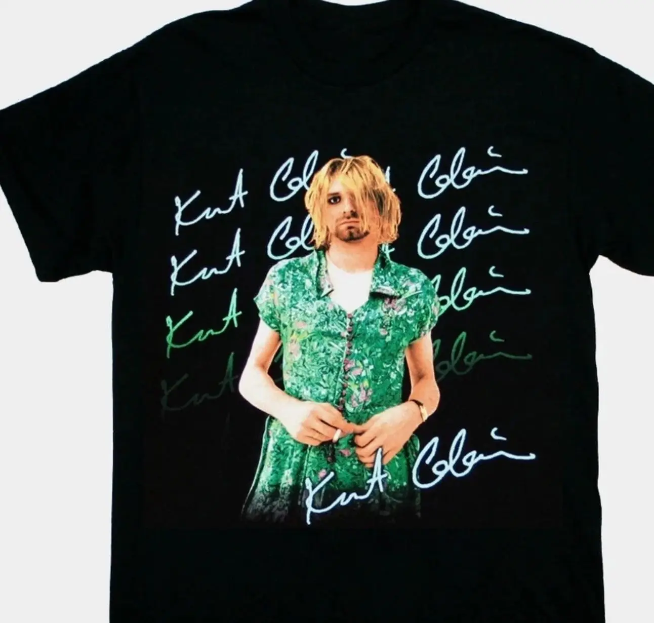 Kurt Cobain Shirt, Kurt Cobain Guitar, Dress, Color Tint, Bird Fxck Tee M