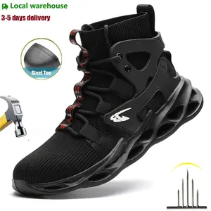 Steel Toe Shoes for Men steel toe ankle boot Indestructible Safety Shoes Lightweight Steel Toe Sneakers Slip Resistant Puncture Proof Breathable Industry Construction Work Shoes jogging shoes