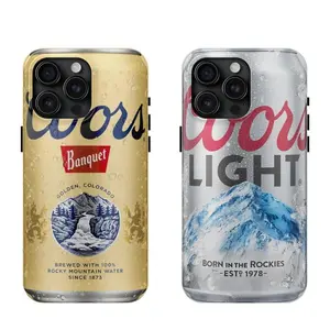 Cool Coors Light Beer Can Logo Aesthetic Matching Couple Heavy Duty Tough Phone Case Shockproof Drop Protection Durable Hard Cover Trendy for iPhone 11 12 13 14 15 16 17 Pro Max Plus