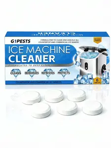 Ice Machine Cleaner Maker Tablets 6-Pack Universal Descaling Solution, Nickel-Safe Scale RemoverCompatible with Countertop & Nugget lce Makers, Complete lce Maker Cleaning Kit for Home Use