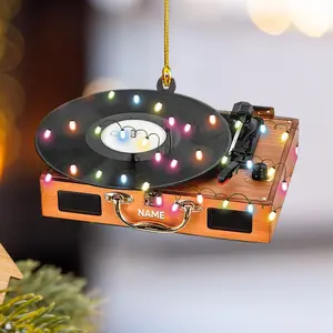 Personalized Vinyl Records Machine Ornament, Vinyl Record Ornament, Music Ornament, Vinyl Ornament, Record Ornament, Gift for Music (VR7)