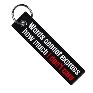 Words Cannot Express How Much I Don't Care - Motorcycle Keychain