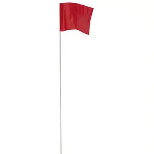 NEW Red Stake Flags (100-PACK) 2.5in x 3.5in Contractor Grade  Empire
