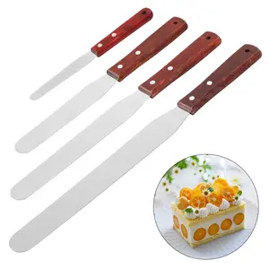 4PCS Stainless Steel Premium Cake Smoother, Non-Stick Icing Spatula for Smoothing Cream, Trimming, And Decorating - Durable, Essential Baking Tool,Perfect Baking Must-Have And Baker'S Gift
