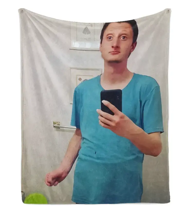 Photo blanket-Daniel Larson selfie Throw Blanket Polar blanket Extra Large Throw Blanket sofa Furry Blanket blankets for beds throw blanketFather's Day, Thanksgiving, Children's Day, holiday gifts for children and family