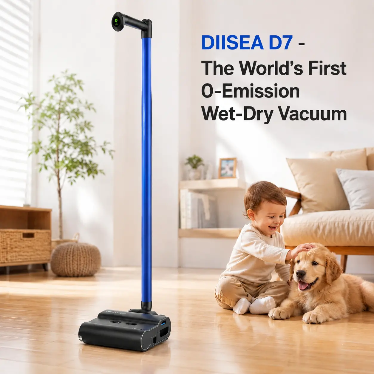 Diisea D7 Smart Floor Washer & Mop, Wet-Dry Home Cleaner, Deep-Clean Solution for Toddler Homes