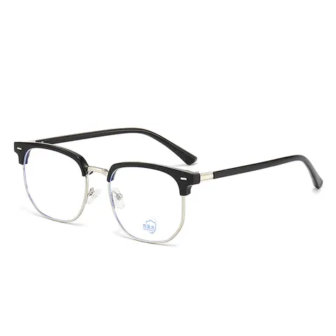 Men's Vintage Eyebrow Frame Photochromic Glasses - Lightweight Rubber, Durable, Anti-Radiation, Anti-Glare, Blue Light Blocking Lens, Prescription-Friendly, Fashionable Frames Glasses, Everyday Eyewear, Men's Accessories