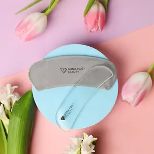 Bona Fide Beauty Ergonomic Moon Czech Glass Nail File Set in Clear - Spring Refresh For Your Nails - Natural Manicure Nail Care - For At Home Nail Enthusiasts - Best For Shaping Round Almond Nails - Ergonomic Grip Seals Keratin Layers Reusable