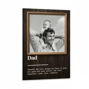Customized with a frame! A gift for my father, a Father's Day gift, a framed canvas wall decoration. Dad, you've worked so hard! A gift for every great father! High-definition canvas