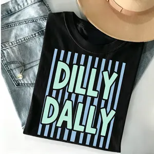 Preppy Women's Tee, Dilly Daily Summer Shirt, Gift for Love, Trendy Casual Shirt for Her