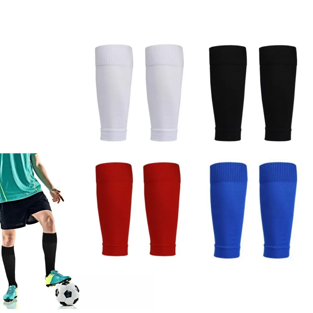 3 Pairs Football Socks & Soccer Leg Brace Sleeves - Breathable Sport Socks with Shin Guards, Calf Protection, Soccer Gear, Adult Training Sports Equipment Accessories, Cotton Fabric, Adults, Soccer Accessories, Enhance Performance