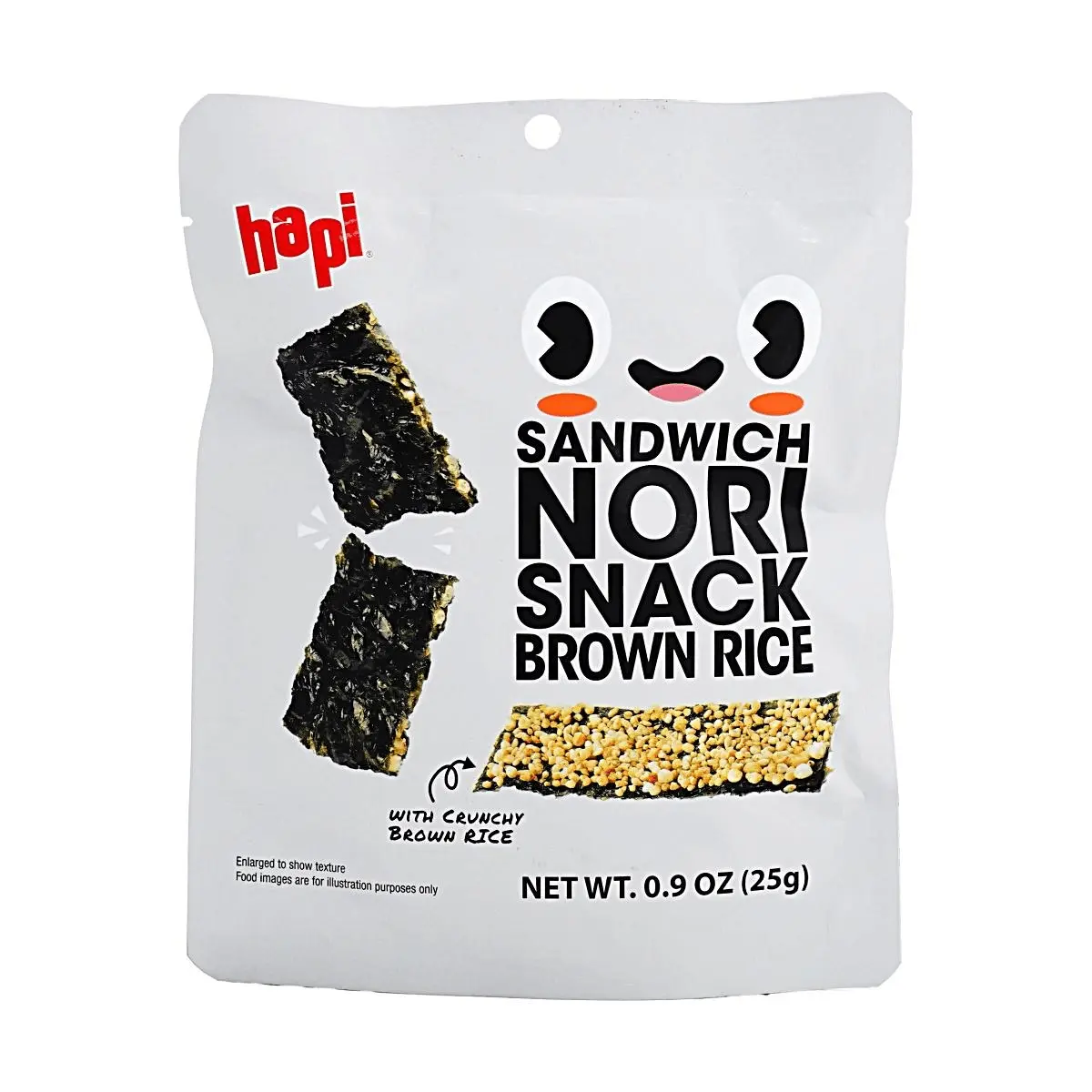 HAPI Korean Roasted Seaweed Rice Crisps - Original Flavor, 25g Snack Pack HAPI Korean Roasted Seaweed Rice Crisps - Original Flavor, 25g Snack Pack