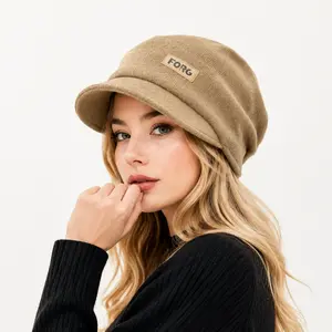 Women's Solid Color Beanie Hat, Casual Soft Comfortable Head Wrap for Daily Life, Fashion Accessories for Men & Women