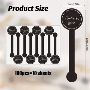 Baking Label Sticker, 100pcs/set Long Strip Sealing Sticker, Self Adhesive Baking Label Sticker