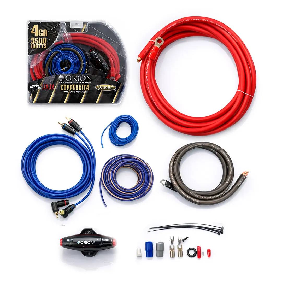 ORION 4-GAUGE 100% OXYGEN FREE COPPER (OFC) AMPLIFIER WIRING KIT I COPPERKIT4