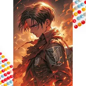 5D DIY Diamond Arts Colorful Painting Kit, 1 Count Anime Character Pattern Diamond Arts Colorful Painting without Frame, DIY Decorative Art Picture for Beginner Anime Design Handicraft