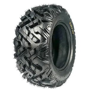6-Ply Heavy Duty Tubeless ATV/UTV Tire Set - All-Terrain, Deep Grip, Durable for Mud, Sand, Trail & Rock, Fits Quads & Utility Vehicles, Sizes: 25x8-12 & 25x10-12