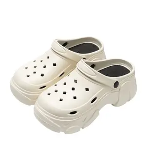 Thick-Soled Clogs for Women Diamond Bear Non-Slip Odor-Resistant Beach Height-Increasing Squishy EVA Sandals