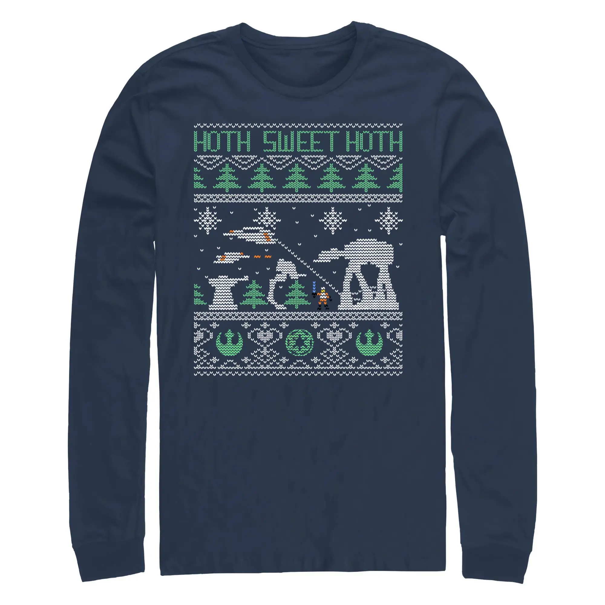 Men's Stylish Star Wars: The Empire Strikes Back Hoth Sweet Hoth Ugly Christmas Sweater - Apparel, Menswear, Fashion Long-Sleeve Top Shirt
