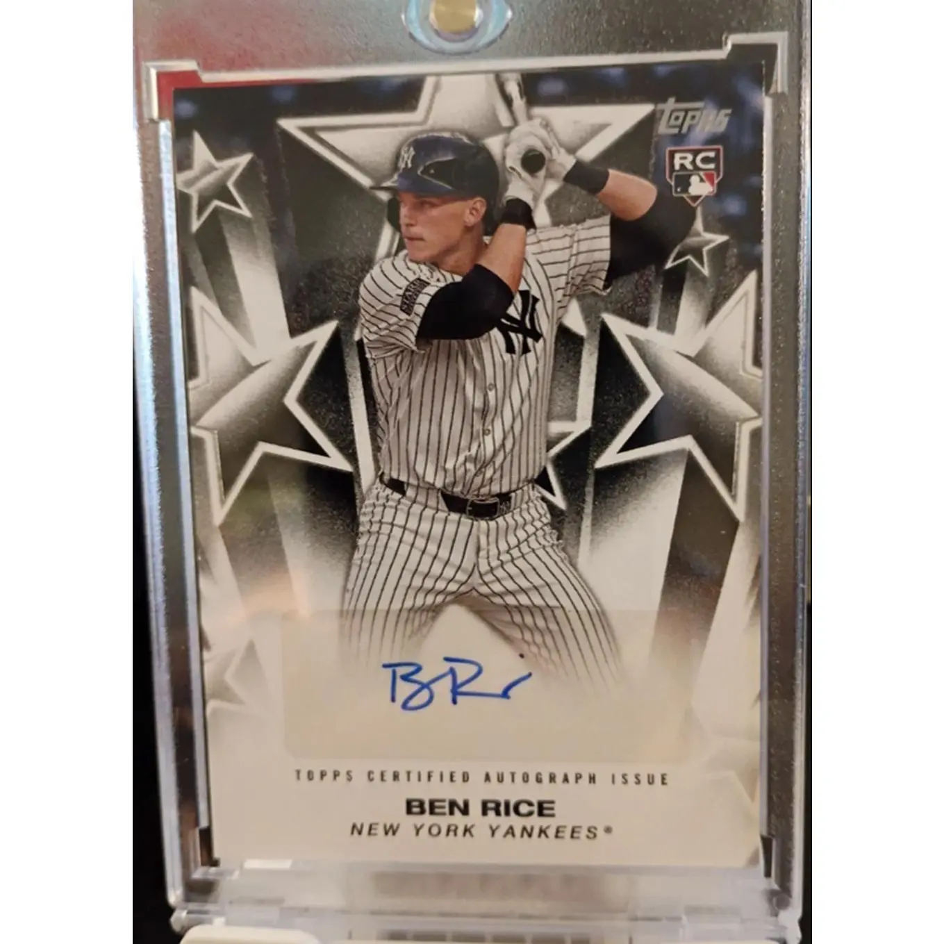 Topps Ben Rice Rookie Autograph Card New York Yankees Certified Issue Baseball Collectible