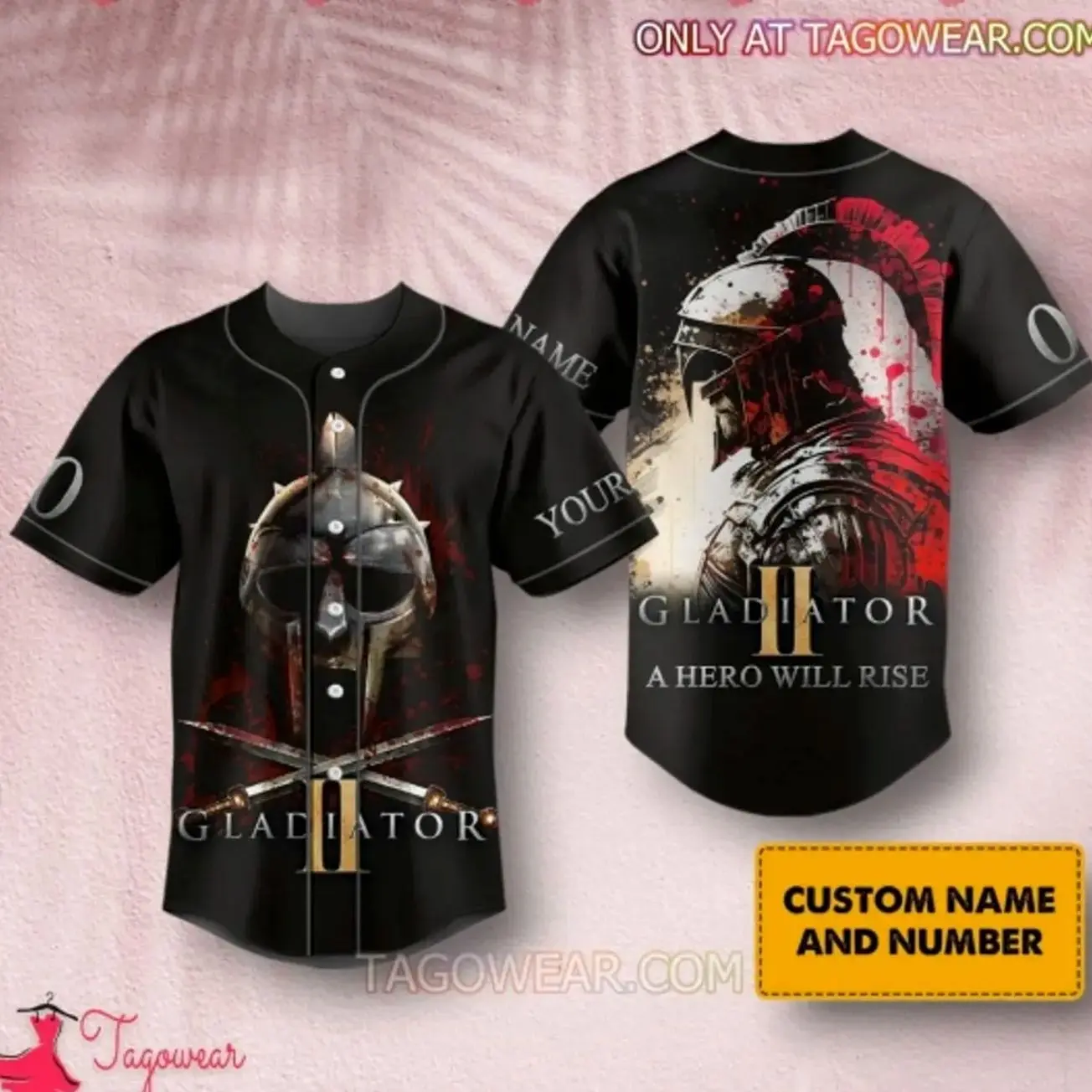 Gladiator Ii A Hero Will Rise Personalized HFN Adult And Kid Baseball Jersey JBJ