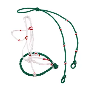 Green MX Charros Original Halter Bosal/Rienda Set