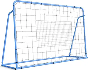 6x4 ft Soccer Rebounder, Adjustable Angle Heavy Duty Soccer Training Net with Steel Frame, Portable Football Rebounder for Solo & Team Practice,Passing & Control Training Equipment for Backyard, Field