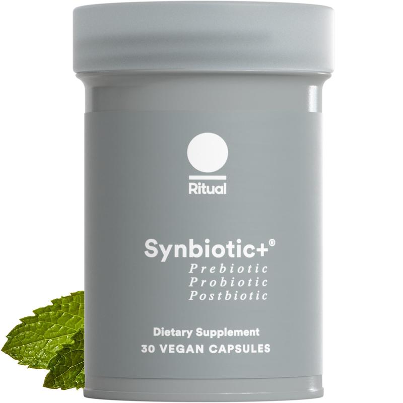 Ritual Synbiotic+ Probiotic, Prebiotic, Postbiotic, 3-in-1 Supplement for Gut Health and Digestive Support, Regularity, Bloat, Immune, Vegan Delayed-Released Daily Capsule, Women and Men, 30 Day
