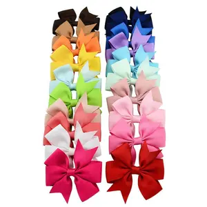 Handmade Baby Tail V-Shape Satin Ribbon Bow Hair Clip, Headwear, Cute Toddler Accessory, Perfect for Parties and Daily Use, Hairpin