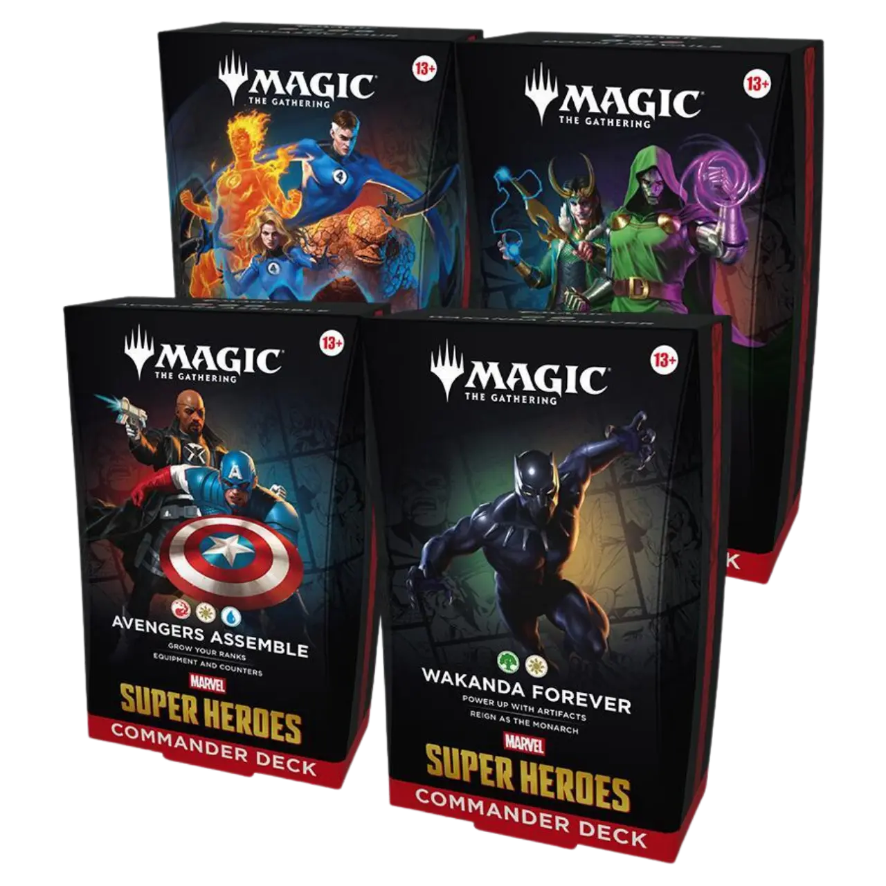 Magic: The Gathering Marvel Super Heroes Commander Decks Magic: The Gathering Marvel Super Heroes Commander Decks