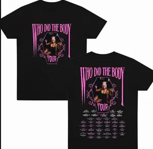 Monaleo Who Did The Body Tour T Shirts Two Side Graphic Clothes Unisex Cotton Comfort Soft Tee Shirt Casual Short Sleeve Top Y2K PACTEAM VAN HGZ