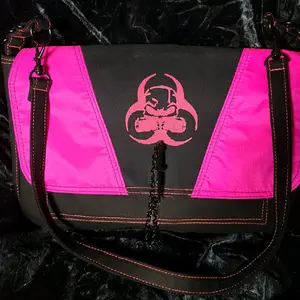 Biohazard Pink Messenger Bag