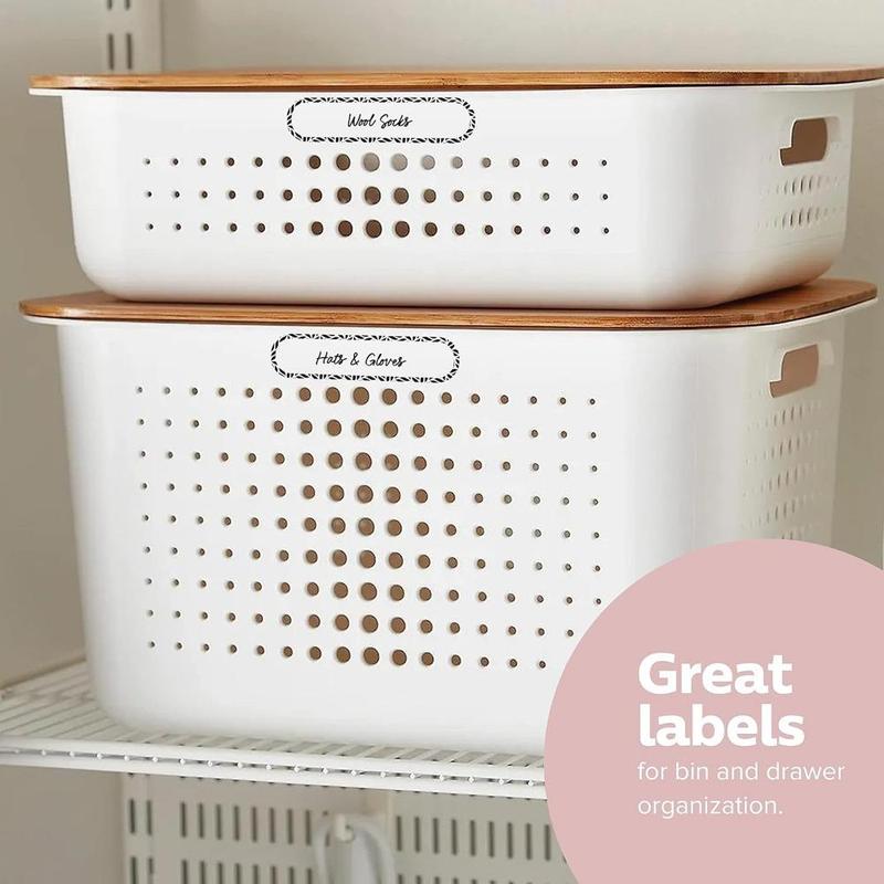 Waterproof Labels for Bottles and Containers-72 Custom Stickers, All-Purpose, Personalizable, Dishwasher, Freezer and Microwave Safe, BPA-Free