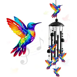 Wind Chimes for Outside, Deep Tone Memorial Windchimes for Patio Porch Balcony Decoration, Memorial Wind Chimes Gifts for Women Mom Grandma Sister (Hummingbird)