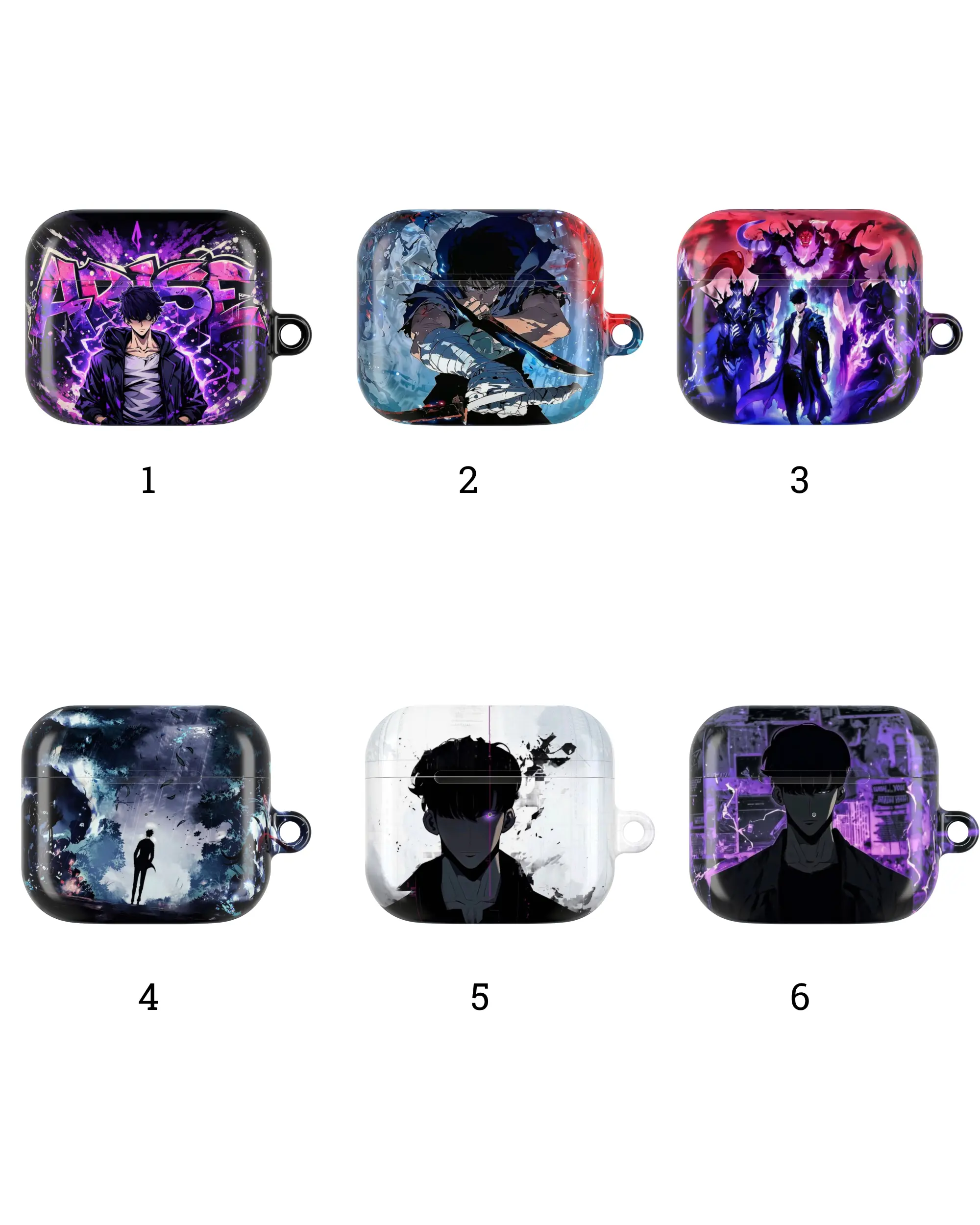Solo Leveling Style AirPods Case,  Aesthetic AirPods Pro Case, Style Cover, Gift for Anime Lover for AirPods Pro 1 2 3 , Airpod 1 2 3 4
