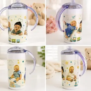 Personalized Baby Cup with Custom Images Tumbler Bottle Drinkware Handmade Water Bottles Bottled Reusable