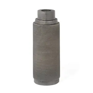 360 stand 7 in. Gray Distressed Aluminum Geometric Taper Candle Holder, Decorative Home Interior Decoration Accessory for Tabletop Use, Bedroom & Living Room Decor Ideas (Model 576825), Gift