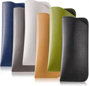 6 Pack Soft Glasses Cases, Leather Eyeglass Cases Travel Glasses Case for Women, Men, Kids